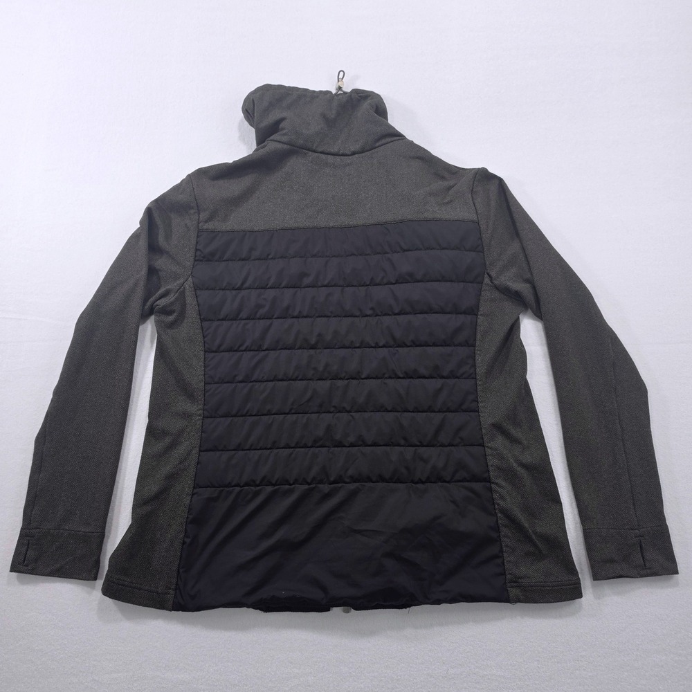 Helly Hansen Hybrid Puffer Jacket Herringbone Quilted Funnel Neck Black Women L - Picture 3 of 16